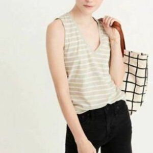 2 For $24 MADEWELL Whisper V-Neck Striped Sz 3XL